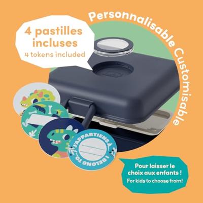 Kinderbrooddoos - MONBENTO - Inclusief bestek - BPA-vrij - Snacky Infinity Blue