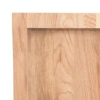 Wastafelblad 40x60x(2-4) cm behandeld massief hout lichtbruin - thumbnail
