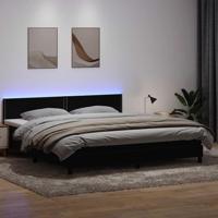 Boxspring met matras en LED fluweel zwart 180x210 cm - thumbnail