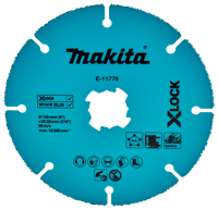 Makita Trennscheibe 125mm Uni.X-Lock E-11776 Doorslijpschijf recht 125 mm 1 stuk(s) Gipskarton, PVC, Vezelcement, Kunststof - thumbnail
