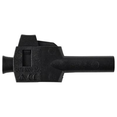 VOLTCRAFT MP-4 Laboratoriumstekker met klemaansluiting Stekker, recht Stift-Ø: 4 mm Zwart 50 stuk(s) Box