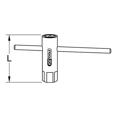 KS Tools 331.0627 Knevel voor verlenging, 200 mm