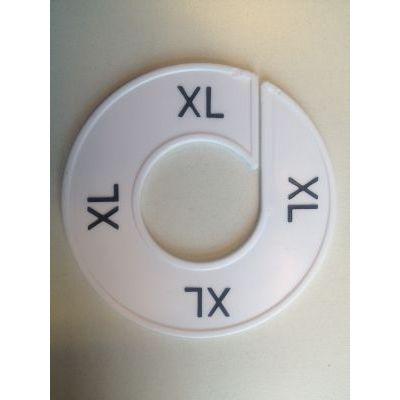 Maatring 9cm wit/zwart XL