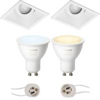 Philips Hue LED Inbouwspot Set GU10 - Mat Wit - Bluetooth - Kantelbaar - thumbnail