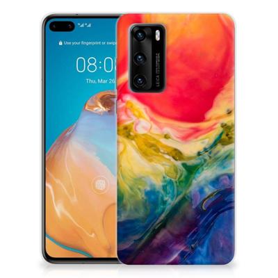 Smartphone hoesje Huawei P40 Watercolor Dark Smartphone hoesje Huawei P40 Watercolor Dark