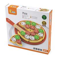 VIGA houten speelpizza, afm 23x3,5 cm, 1 stuk - thumbnail