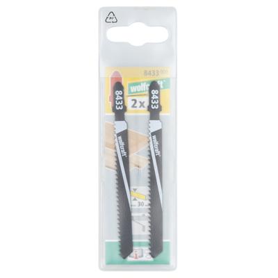 Wolfcraft Decoupeerzaagbladen | T-schacht | L75mm | 2 stuks - 8433000