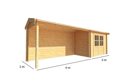 Blokhut, tuinhuisje met overkapping Fenna-Marie 700 cm bij 200 cm diep zadeldak 10 Warentuin Collection - Warentuin collection Blokhut, tuinhuisje met overkapping Fenna-Marie 700 cm bij 200 cm diep zadeldak 10 Warentuin Collection - Warentuin collection