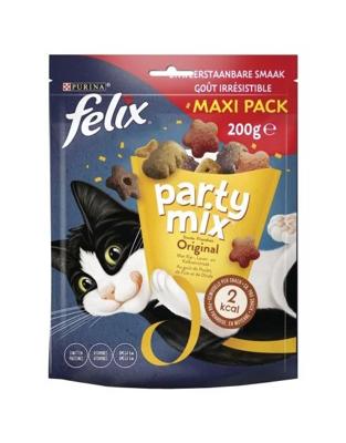 Felix Party Mix Original + Seaside kattensnoep (2x200g) 6 x 200 g Felix Party Mix Original + Seaside kattensnoep (2x200g) 6 x 200 g
