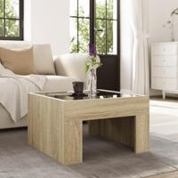 Salontafel met Infinity LED 50x50x30 cm sonoma eikenkleurig - thumbnail