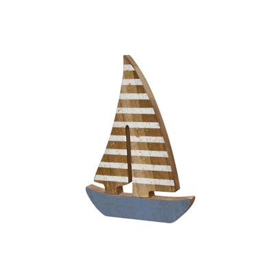 Decoris Decoratie boot hout 1,5x13x18cm