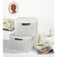 Curver Style Opbergmand met Deksel 18L Wit - thumbnail