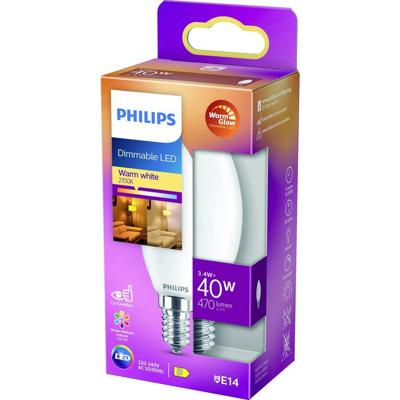 Philips LED 871951432429900 LED-lamp Energielabel D (A - G) E14 Kaars 3.4 W = 40 W Warmwit (Ø x l) 35 mm x 99 mm 1 stuk(s) Philips LED 871951432429900 LED-lamp Energielabel D (A - G) E14 Kaars 3.4 W = 40 W Warmwit (Ø x l) 35 mm x 99 mm 1 stuk(s)