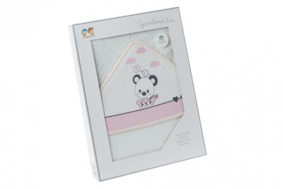 Gamberritos badcape Beertje 100 x 100 cm katoen