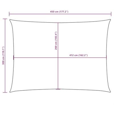 VidaXL Zonnescherm rechthoekig 3x4,5 m oxford stof wit