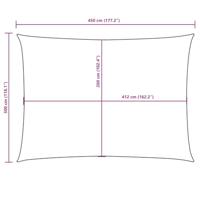 Zonnescherm rechthoekig 3x4,5 m oxford stof wit - thumbnail