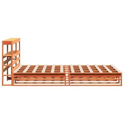 Bed met matras massief grenenhout wasbruin 140x190 cm Bed met matras massief grenenhout wasbruin 140x190 cm