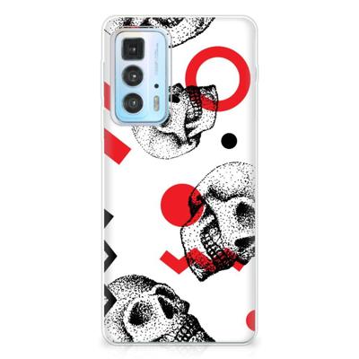 Silicone Back Case Motorola Edge 20 Pro Skull Red Silicone Back Case Motorola Edge 20 Pro Skull Red
