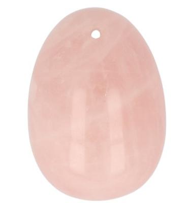 Yoni Ei Rozenkwarts Top Geboord (47 x 34 mm) Yoni Ei Rozenkwarts Top Geboord (47 x 34 mm)