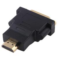 Vergulde HDMI 19 Pin mannetje naar DVI 24 + 5 Pin vrouwtje Adapter (zwart) - thumbnail