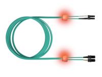saCon glasvezel LED patchkabel duplex 50/125µm OM3, LC/SC , turkoois, 5 m - thumbnail