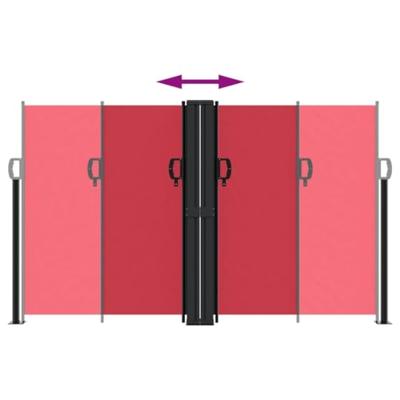 Windscherm uittrekbaar 140x1200 cm rood Windscherm uittrekbaar 140x1200 cm rood