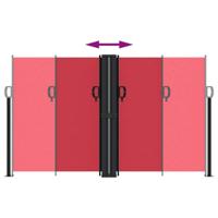 VidaXL Windscherm uittrekbaar 140x1200 cm rood - thumbnail