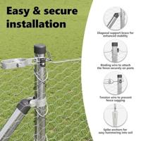 VidaXL Afrasteringspaal zilver 10 x 1,4 m (25 mm gaas) staal - thumbnail