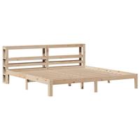 Bedframe met hoofdbord massief grenenhout 180x200 cm - thumbnail