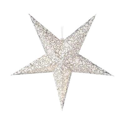 Kerstster Transparant Wit/Bruin 60 cm
