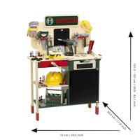 Theo Klein Theo klein 8734 Bosch houten werkbank I robuuste kinderwerkbank, in hoogte verstelbaar I elektr. Accuschroevendraaier, gereedschap met licht en - thumbnail