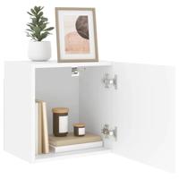 Tv-wandmeubel 40,5x30x40 cm bewerkt hout wit - thumbnail