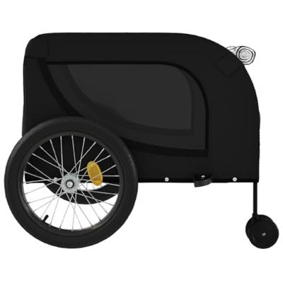 VidaXL Hondenfietstrailer oxford stof en ijzer zwart VidaXL Hondenfietstrailer oxford stof en ijzer zwart