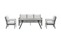 Sergio Loungedining sofa set 4-delig carbon black/desert sand Garden Impressions - Garden impressions - thumbnail