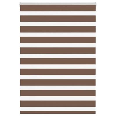 VidaXL Zebra rolgordijn 95x150 cm stofbreedte 90,9 cm polyester bruin