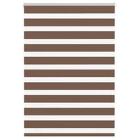 VidaXL Zebra rolgordijn 95x150 cm stofbreedte 90,9 cm polyester bruin - thumbnail