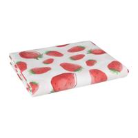 Tafelkleed aardbei - rood/wit - 150x220 cm - thumbnail