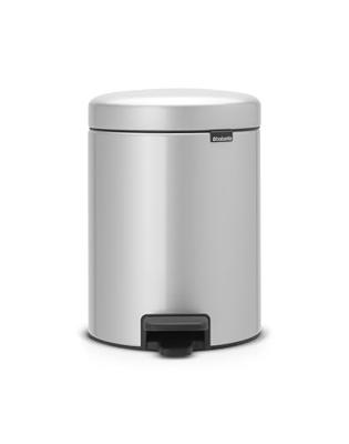 Brabantia pedaalemmer newlcon 5 liter metallic grey Brabantia pedaalemmer newlcon 5 liter metallic grey