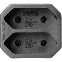 Basetech 1595909 1 stuks Stopcontactsplitter Zwart - thumbnail