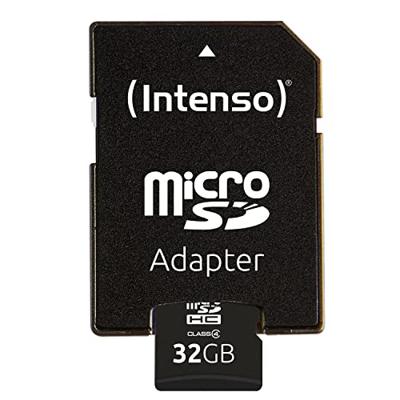 Intenso 32 GB Micro SDHC-Card microSDHC-kaart 32 GB Class 4 Incl. SD-adapter Intenso 32 GB Micro SDHC-Card microSDHC-kaart 32 GB Class 4 Incl. SD-adapter