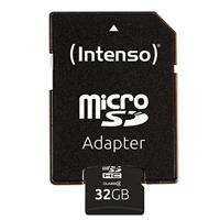 Intenso 32 GB Micro SDHC-Card microSDHC-kaart 32 GB Class 4 Incl. SD-adapter - thumbnail