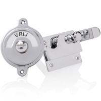 WC Slot - Hendel vrij-bezet nikkel - thumbnail