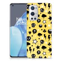 Silicone Back Case OnePlus 9 Pro Punk Geel - thumbnail