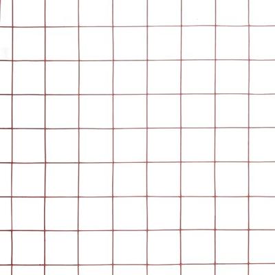 Kippengaas 25x1,5 m staal met PVC coating rood - thumbnail