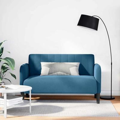 Loveseat bank 109 cm fluweel blauw