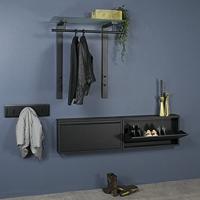 Wandkapstok Bavo Zwart - thumbnail