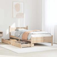 Bedframe zonder matras massief grenenhout 90x190 cm - thumbnail