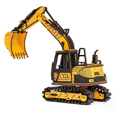 Robotime Excavator houten bouwpakket
