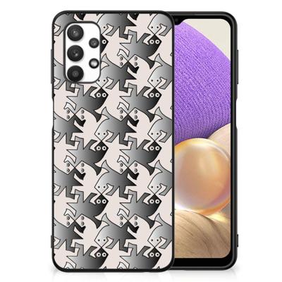 Samsung Galaxy A32 5G Dierenprint Telefoonhoesje Salamander Grey