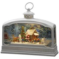Konstsmide 4290-200 LED-lantaarn Kerstman met dieren Warmwit LED Wit Watergevuld, Timer - thumbnail